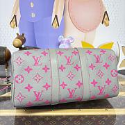 Kitlife Louis Vuitton Keepall Bandoulière 35 Bag Grey & Pink M15023 34x21x16cm - 5