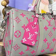 Kitlife Louis Vuitton Keepall Bandoulière 35 Bag Grey & Pink M15023 34x21x16cm - 4