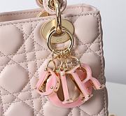 Kitlife Dior Lady Bag Pink With Gold-plated Metal Chain Strap And Brown O-shaped Design  - 5