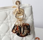 Kitlife Dior Lady Bag White With Gold-plated Metal Chain Strap And Brown O-shaped Design  - 2