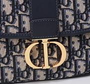 Kitlife Dior Medium 30 Montaigne Satchel Bag Blue Oblique Jacquard 24x17x9cm  - 2