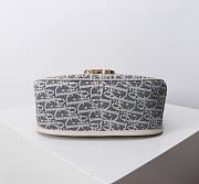 Kitlife Dior Medium 30 Montaigne Satchel Bag Light Blue Oblique Jacquard 24x17x9cm  - 6