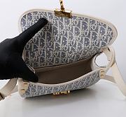 Kitlife Dior Medium 30 Montaigne Satchel Bag Light Blue Oblique Jacquard 24x17x9cm  - 3