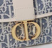 Kitlife Dior Medium 30 Montaigne Satchel Bag Light Blue Oblique Jacquard 24x17x9cm  - 2