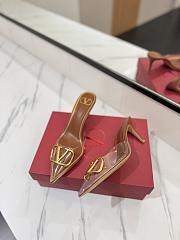 Kitlife Valentino Garavani Vlogo 80 Vinyl & Leather Mule In Brown - 4