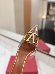 Kitlife Valentino Garavani Vlogo 80 Vinyl & Leather Mule In Brown - 3