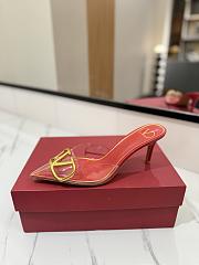 Kitlife Valentino Garavani Vlogo 80 Vinyl & Leather Mule In Red - 3