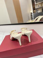 Kitlife Valentino Garavani Vlogo 80 Vinyl & Leather Mule In White - 4
