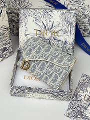 Kitlife Dior Saddle Card Holder Light Blue Oblique 10.5x7cm - 1
