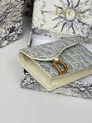 Kitlife Dior Saddle Card Holder Light Blue Oblique 10.5x7cm - 6