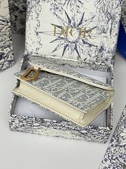 Kitlife Dior Saddle Card Holder Light Blue Oblique 10.5x7cm - 5