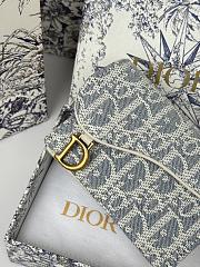 Kitlife Dior Saddle Card Holder Light Blue Oblique 10.5x7cm - 3