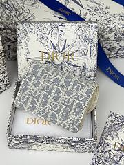 Kitlife Dior Saddle Card Holder Light Blue Oblique 10.5x7cm - 2