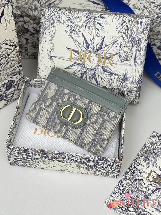 Kitlife Dior 30 Montaigne Card Holder Grey Oblique 10x7.5x0.5cm - 1