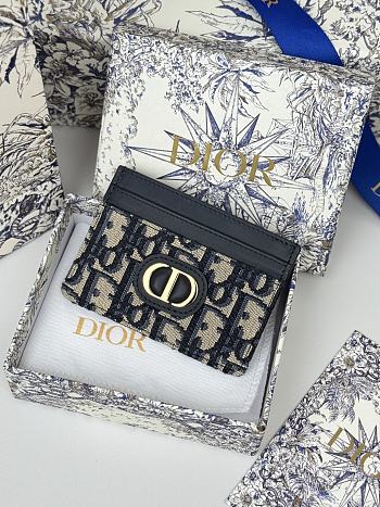 Kitlife Dior 30 Montaigne Card Holder Blue Oblique 10x7.5x0.5cm