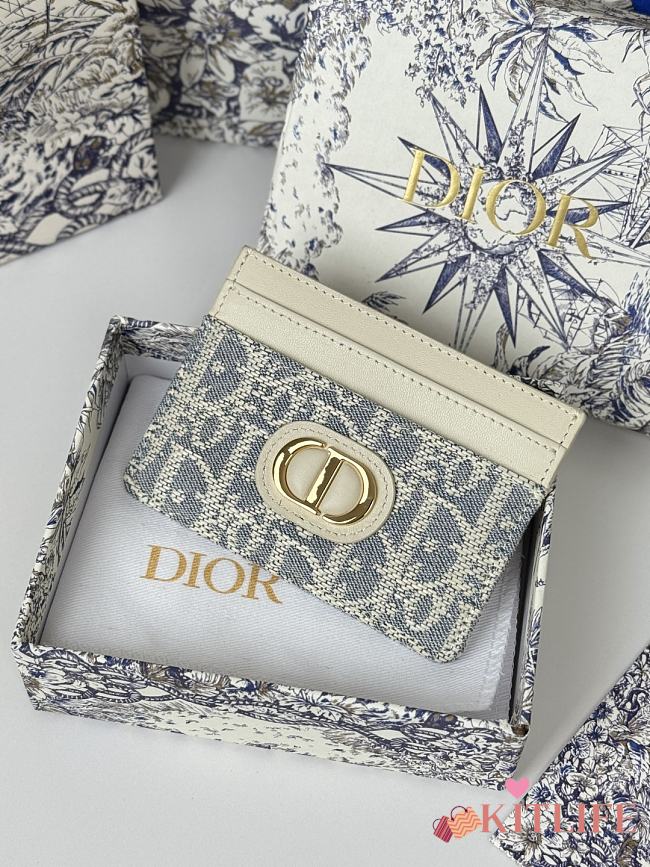 Kitlife Dior 30 Montaigne Card Holder Light Blue Oblique 10x7.5x0.5cm - 1