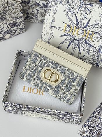 Kitlife Dior 30 Montaigne Card Holder Light Blue Oblique 10x7.5x0.5cm