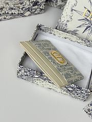 Kitlife Dior 30 Montaigne Card Holder Light Blue Oblique 10x7.5x0.5cm - 5