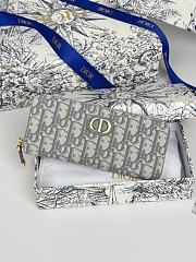 Kitlife Dior Long Zipper Wallet Grey Oblique 19.5.×10.5×3cm - 1