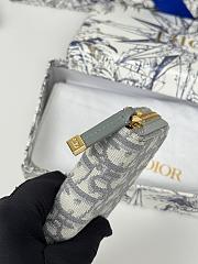 Kitlife Dior Long Zipper Wallet Grey Oblique 19.5.×10.5×3cm - 6