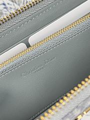 Kitlife Dior Long Zipper Wallet Grey Oblique 19.5.×10.5×3cm - 4