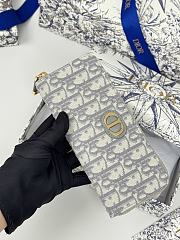 Kitlife Dior Long Zipper Wallet Grey Oblique 19.5.×10.5×3cm - 3