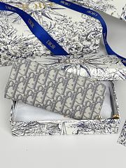 Kitlife Dior Long Zipper Wallet Grey Oblique 19.5.×10.5×3cm - 2