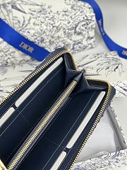 Kitlife Dior Long Zipper Wallet Blue Oblique 19.5.×10.5×3cm - 6