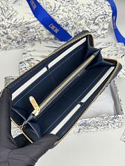 Kitlife Dior Long Zipper Wallet Blue Oblique 19.5.×10.5×3cm - 4
