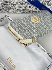 Kitlife Dior Long Zipper Wallet Light Blue Oblique 19.5.×10.5×3cm - 4