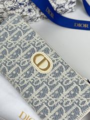 Kitlife Dior Long Zipper Wallet Light Blue Oblique 19.5.×10.5×3cm - 3