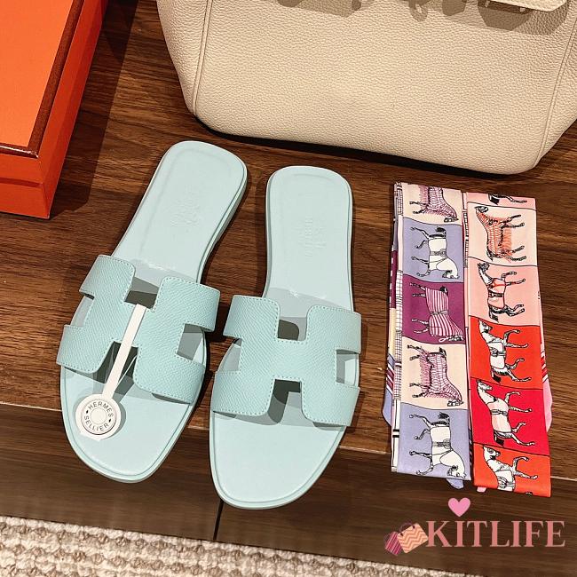 Kitlife Hermes Oran Sandals in Light Blue - 1