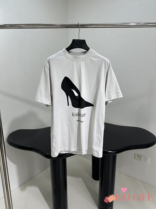 Kitlife Balenciaga Basketball Sneaker T-shirt White - 1