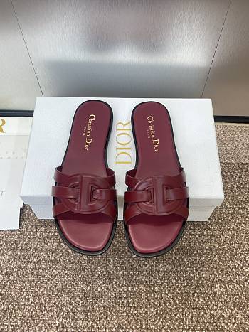 Kitlife Dior D-Club Sildes in Burgundy