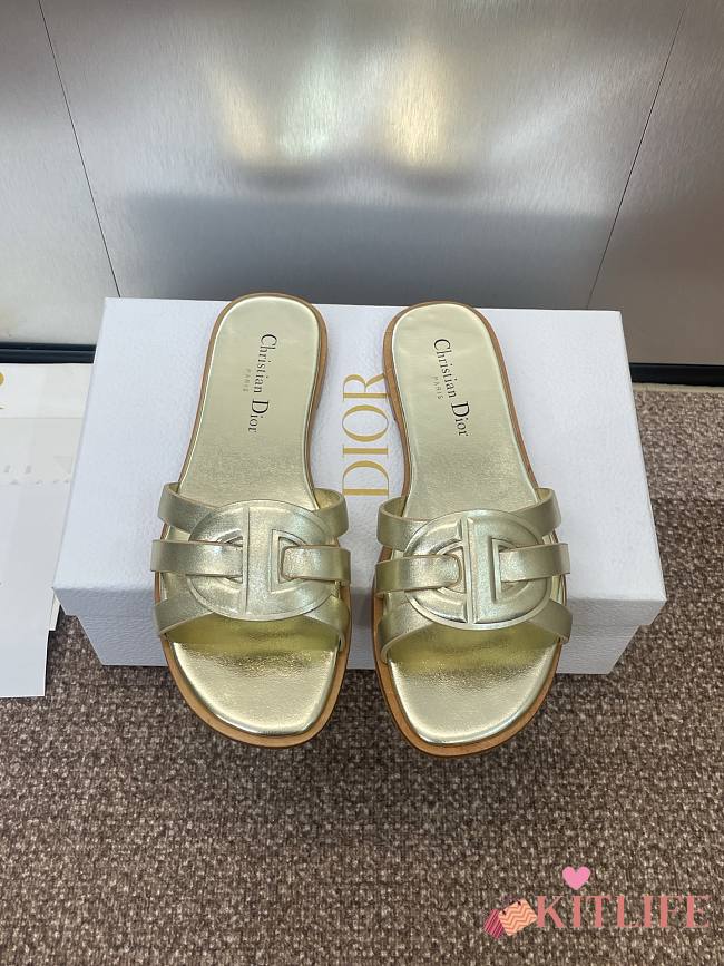 Kitlife Dior D-Club Sildes in Gold - 1