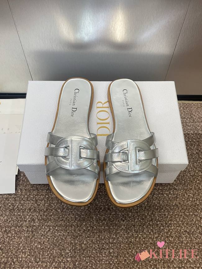 Kitlife Dior D-Club Sildes in Silver - 1