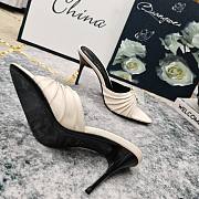 Kitlife Saint Laurent Babylone YSL Ruched Leather Mule Sandals in Beige - 3