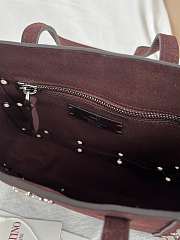 Kitlife Valentino Garavani Nellcôte Mini Suede Shopping Bag Dark Brown 21x16x5cm - 3