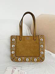 Kitlife Valentino Garavani Nellcôte Mini Suede Shopping Bag Beige 21x16x5cm - 1