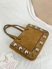 Kitlife Valentino Garavani Nellcôte Mini Suede Shopping Bag Beige 21x16x5cm - 3