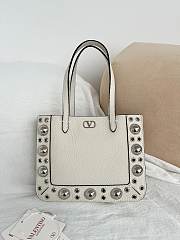 Kitlife Valentino Garavani Nellcôte Mini Shopping Bag White 21x16x5cm - 1