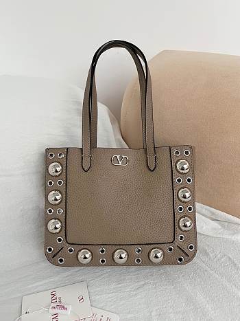 Kitlife Valentino Garavani Nellcôte Shopping Bag Grey 21x16x5cm