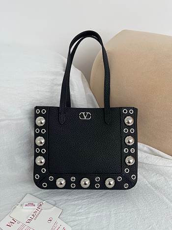 Kitlife Valentino Garavani Nellcôte Mini Shopping Bag Black 21x16x5cm
