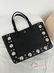 Kitlife Valentino Garavani Nellcôte Medium Shopping Bag In Black Grainy Calfskin 40x30x13cm - 5