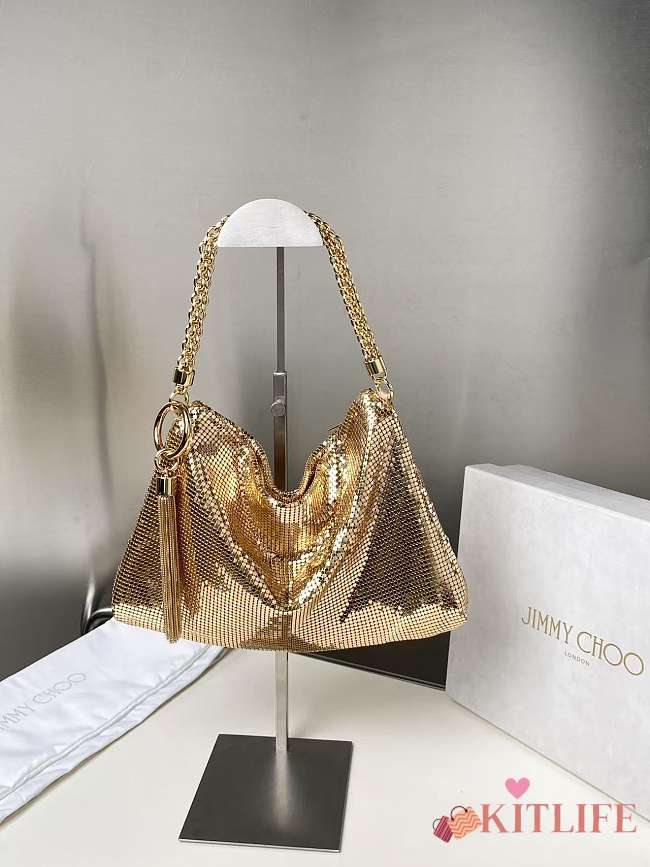 Kitlife Jimmy Choo Callie Clutch Gold 24x20x3.5cm - 1