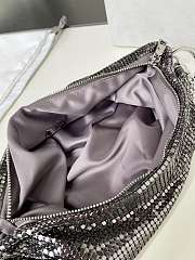 Kitlife Jimmy Choo Callie Clutch Silver & Black 24x20x3.5cm - 6