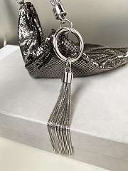 Kitlife Jimmy Choo Callie Clutch Silver & Black 24x20x3.5cm - 4