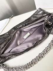 Kitlife Jimmy Choo Callie Clutch Silver & Black 24x20x3.5cm - 3