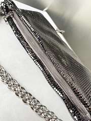 Kitlife Jimmy Choo Callie Clutch Silver & Black 24x20x3.5cm - 2