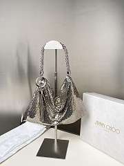 Kitlife Jimmy Choo Callie Clutch Silver & White 24x20x3.5cm - 1